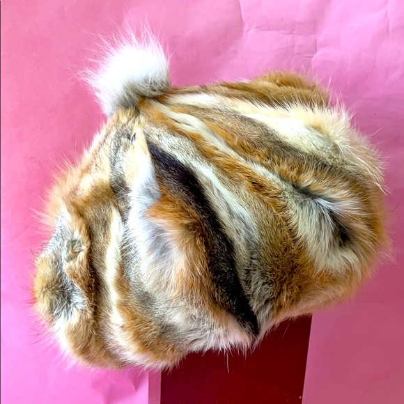 Vintage fox fur hat